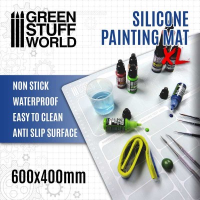 FLEXIBLE SILICONE PAINTING MAT 60x40cm - GREEN STUFF 2713